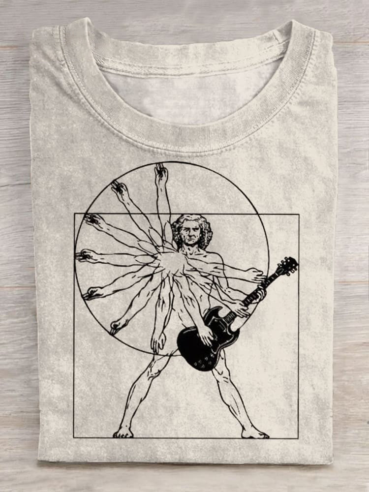 Art Print Casual Unisex Tee