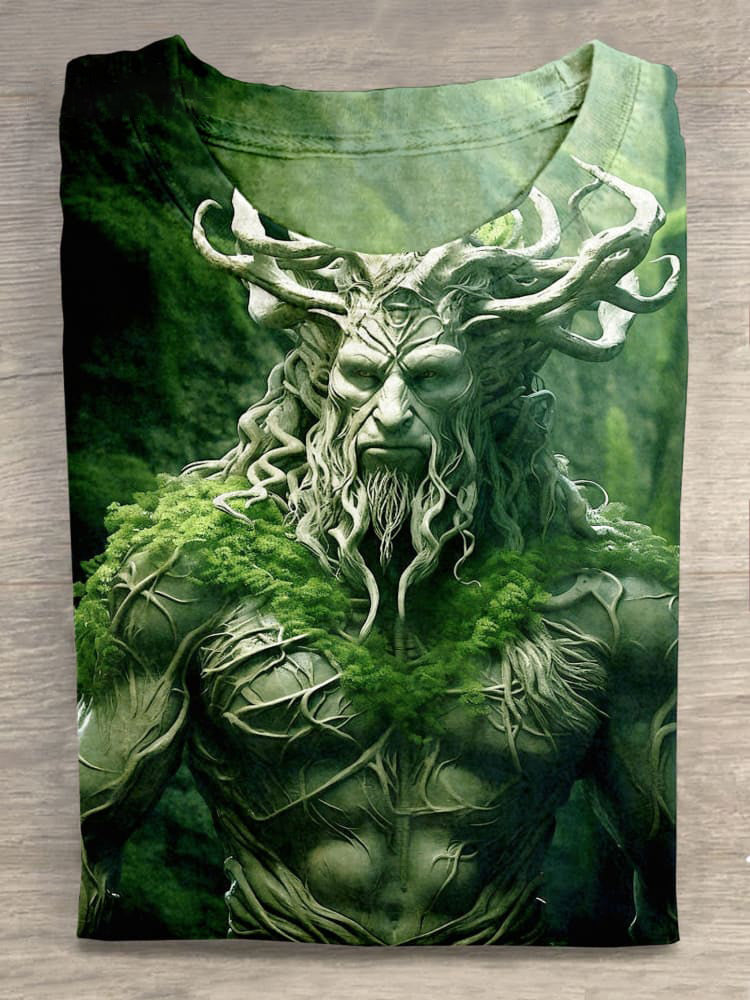 Christmas Cernunnos Celtic God Of Nature Art Print Unisex Tee
