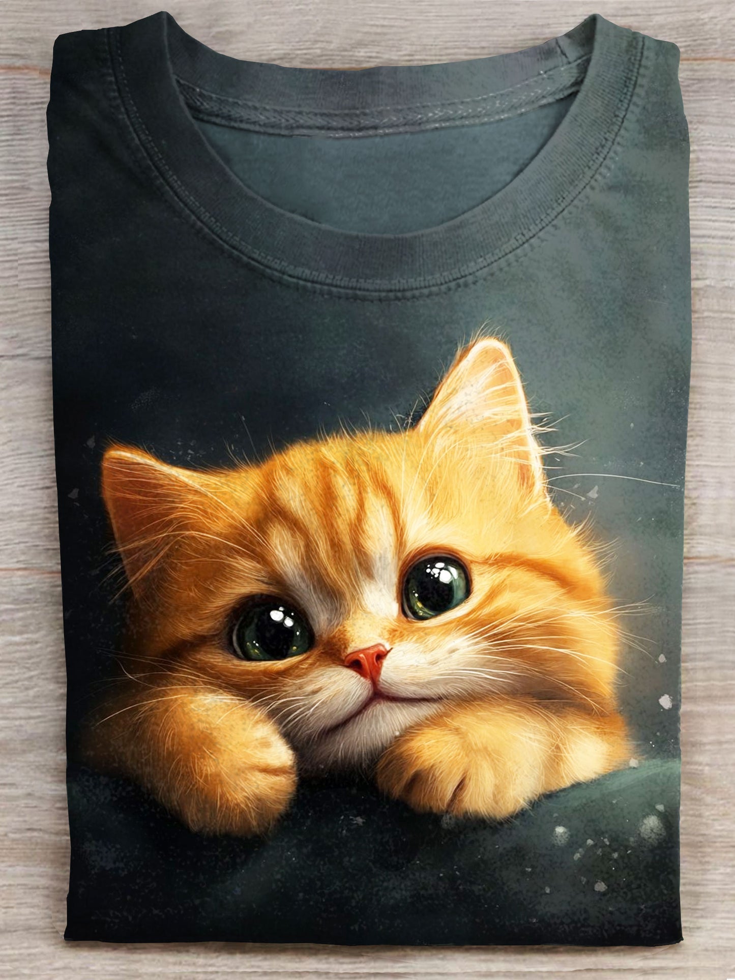 Cure Lovely Cat Watching U Art Print Unisex Tee