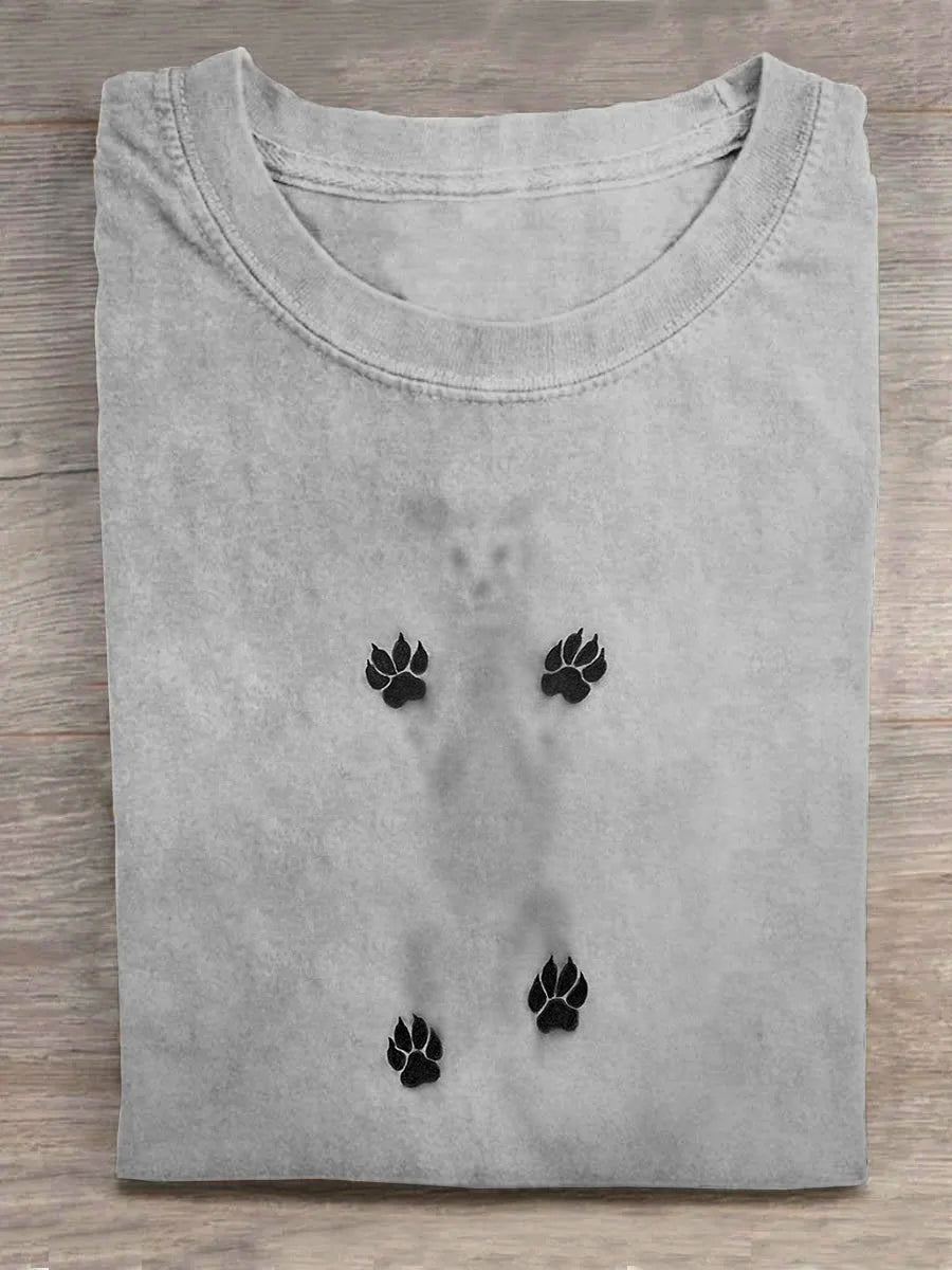 Reflection of Four Dog Paws Unisex Tee