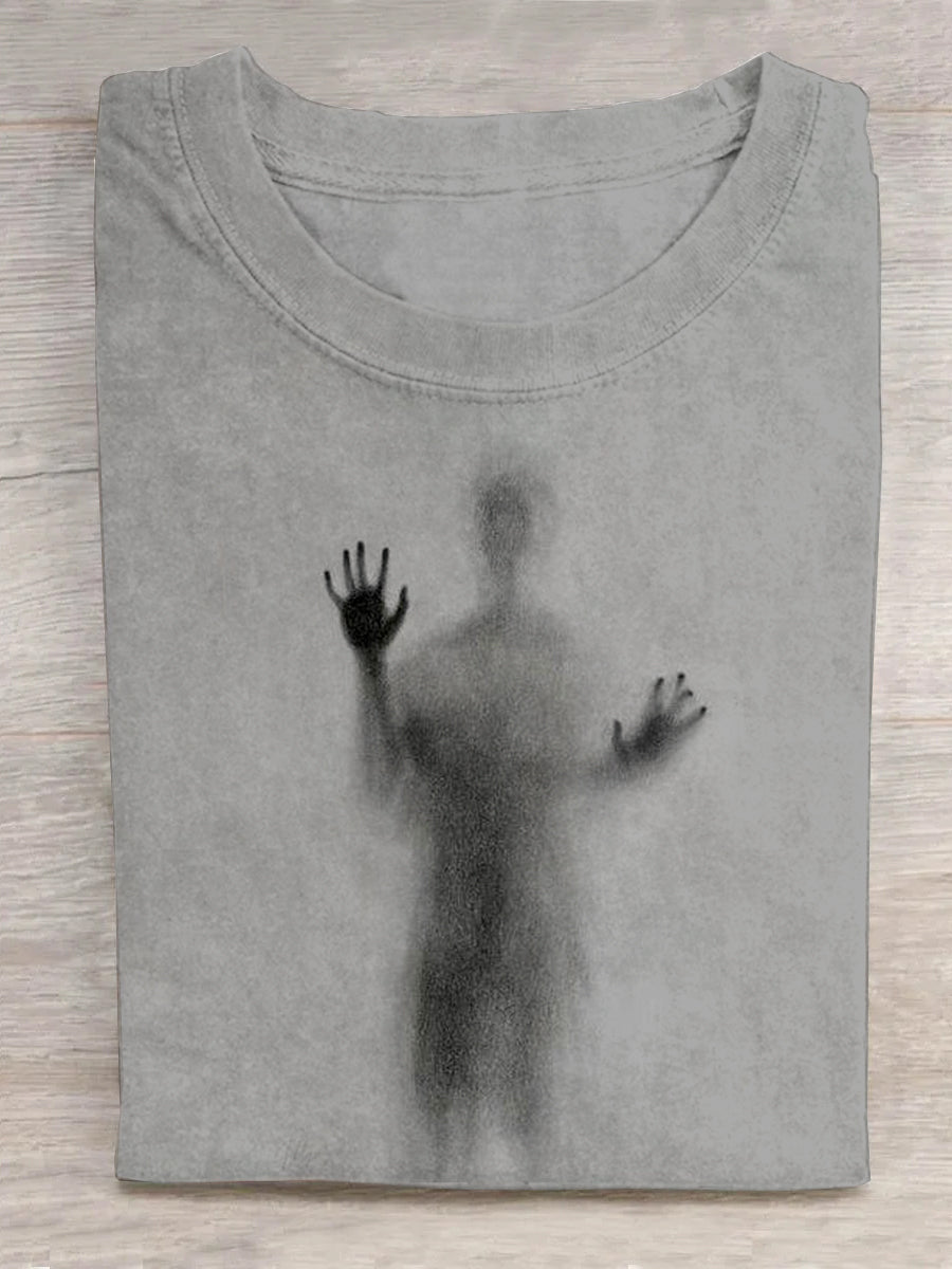 Man Lying on Glass Unisex Tee