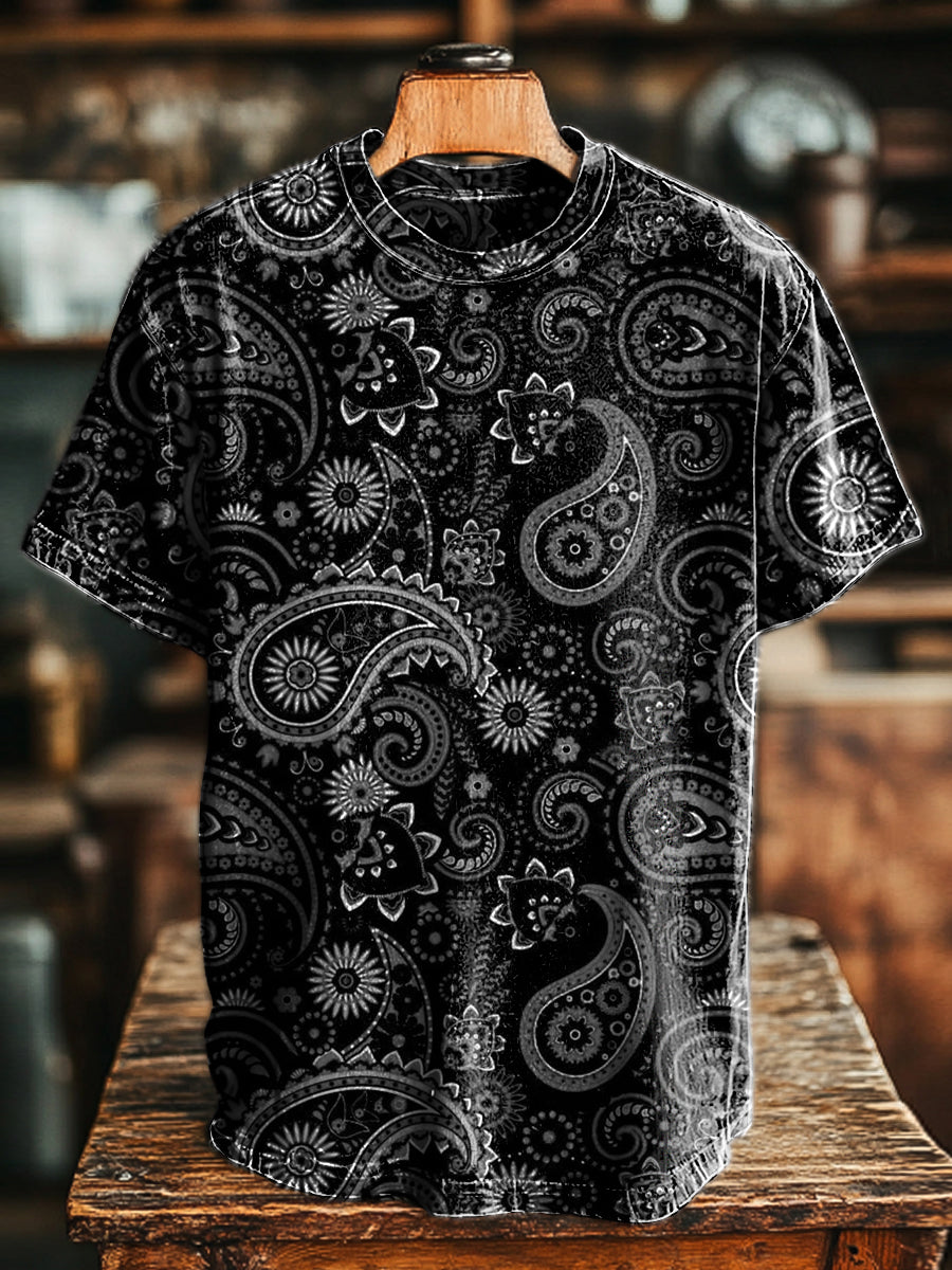 Vintage Paisley Print Unisex Tee