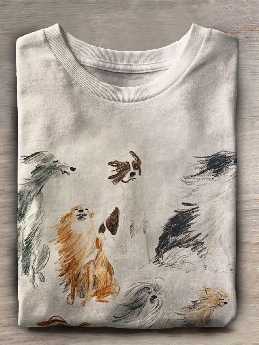 Funny Dog Print Unisex Tee
