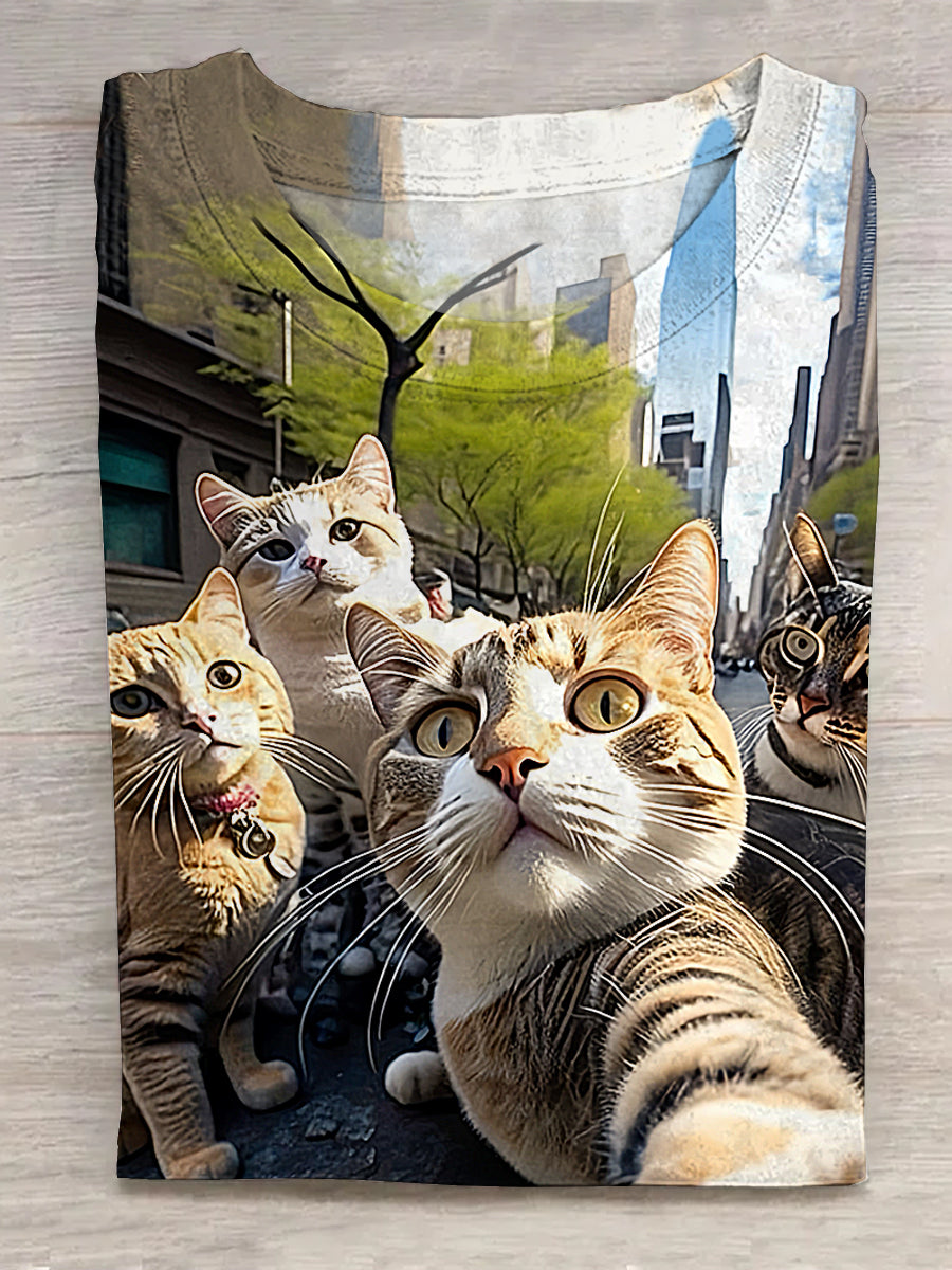 A Group of Cats Taking A Selfie-2 Unisex Tee