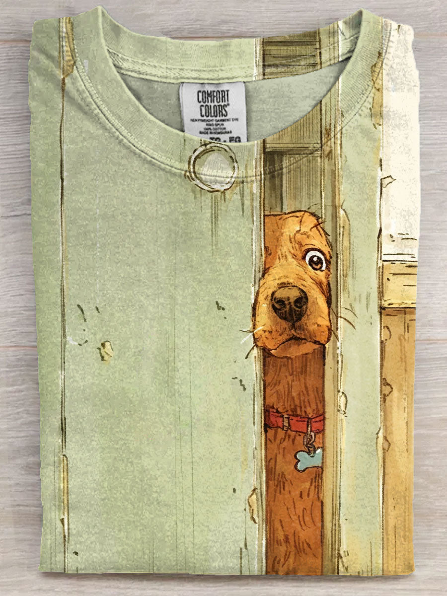 The Waiting Dog Art Print Unisex Tee