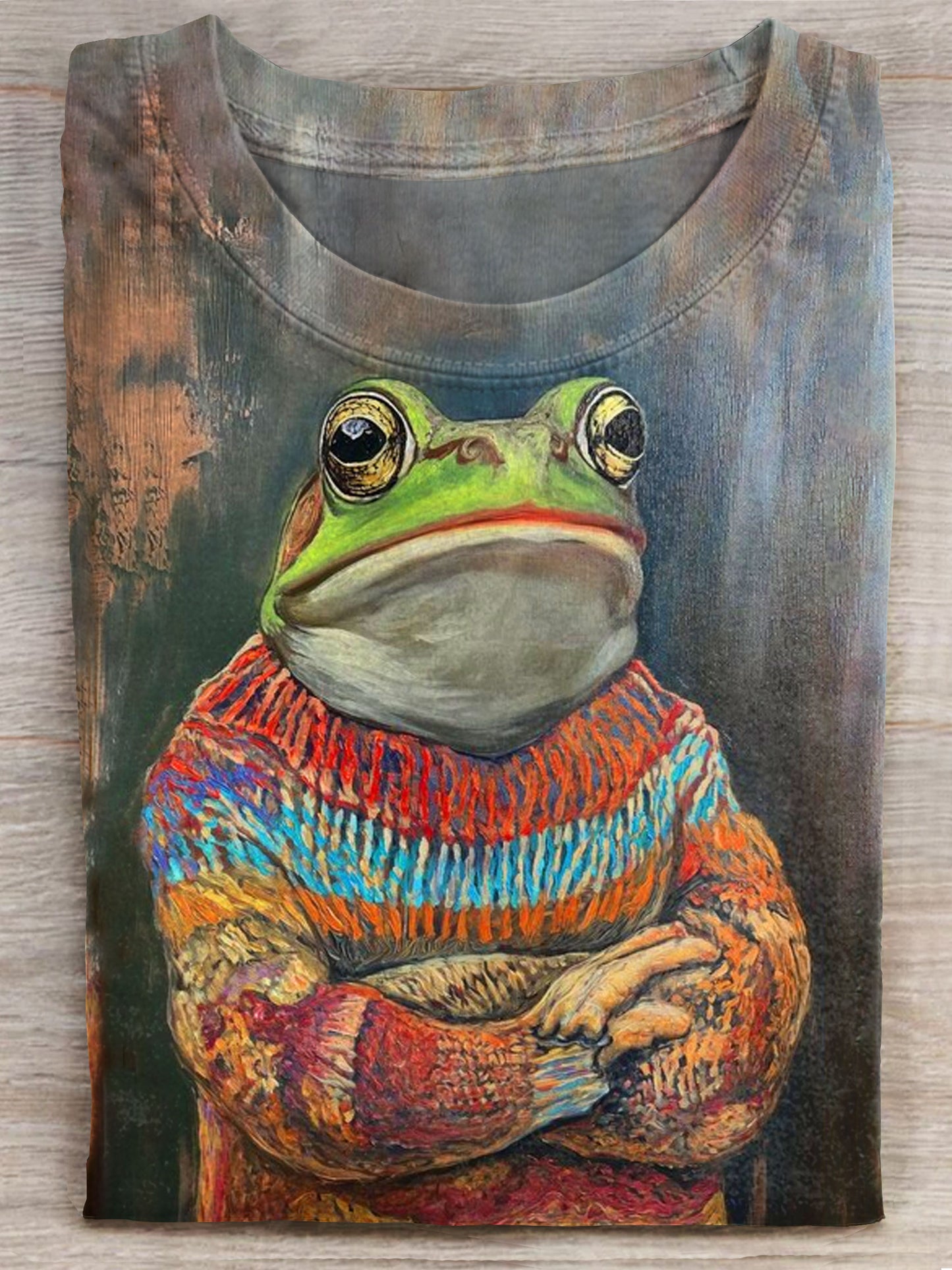A Frog Wearing An Ugly Sweater Unisex Tee
