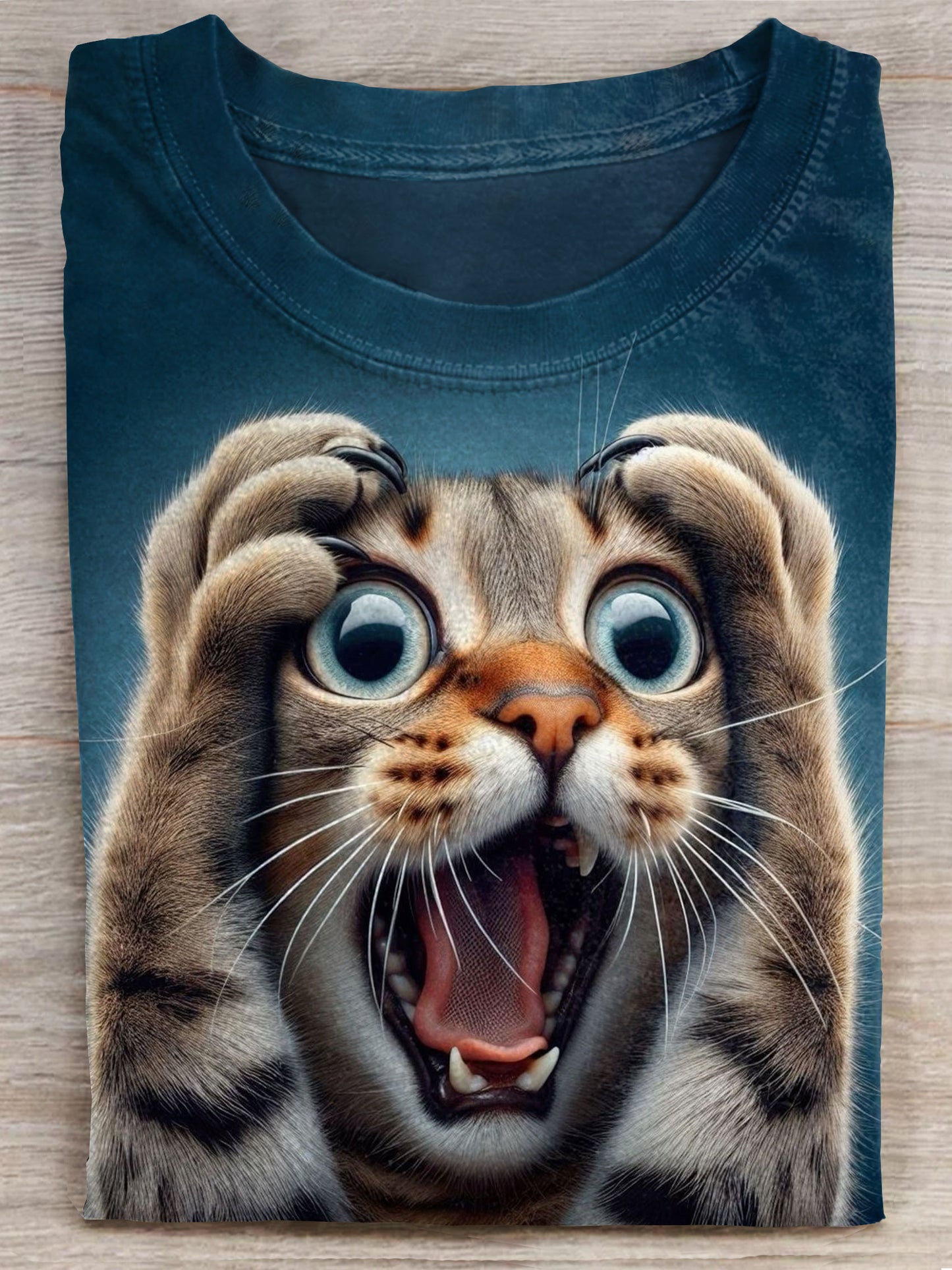 OMG Funny Cat Art Print Unisex Tee