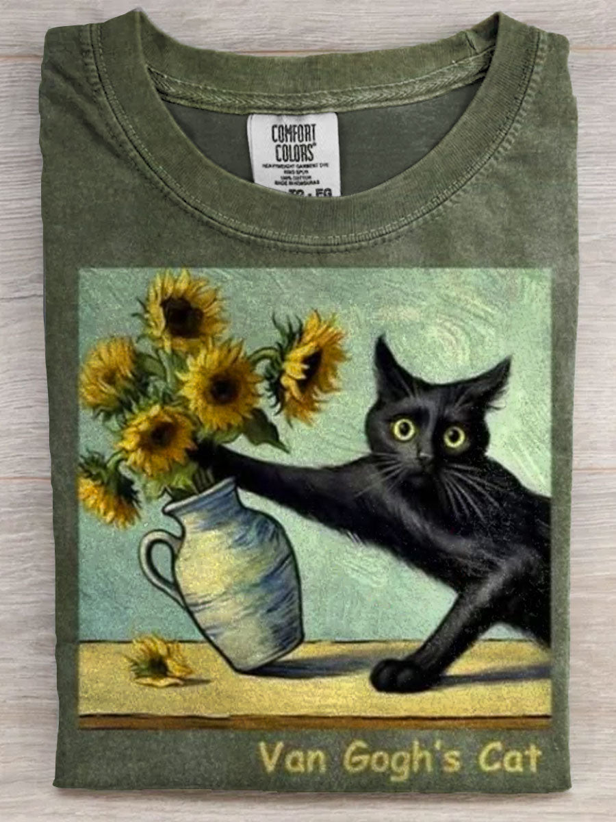 Van Gogn‘s Cat Art Print Unisex Tee