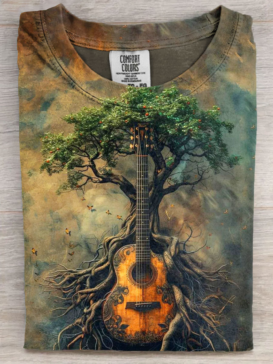Vintage Roots of strings Art Print Unisex Tee