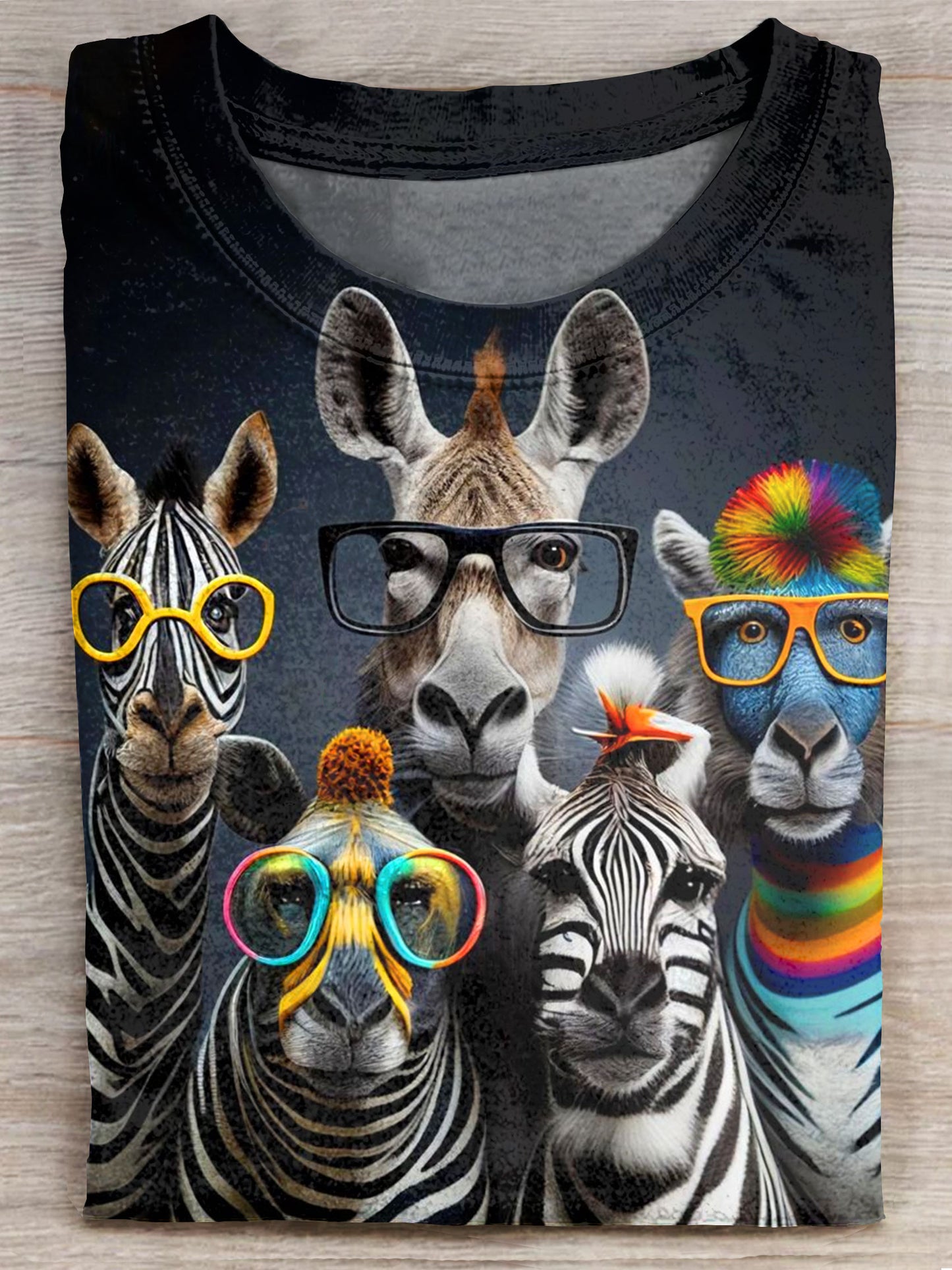 Zebra with glasses Art Print Unisex Tee