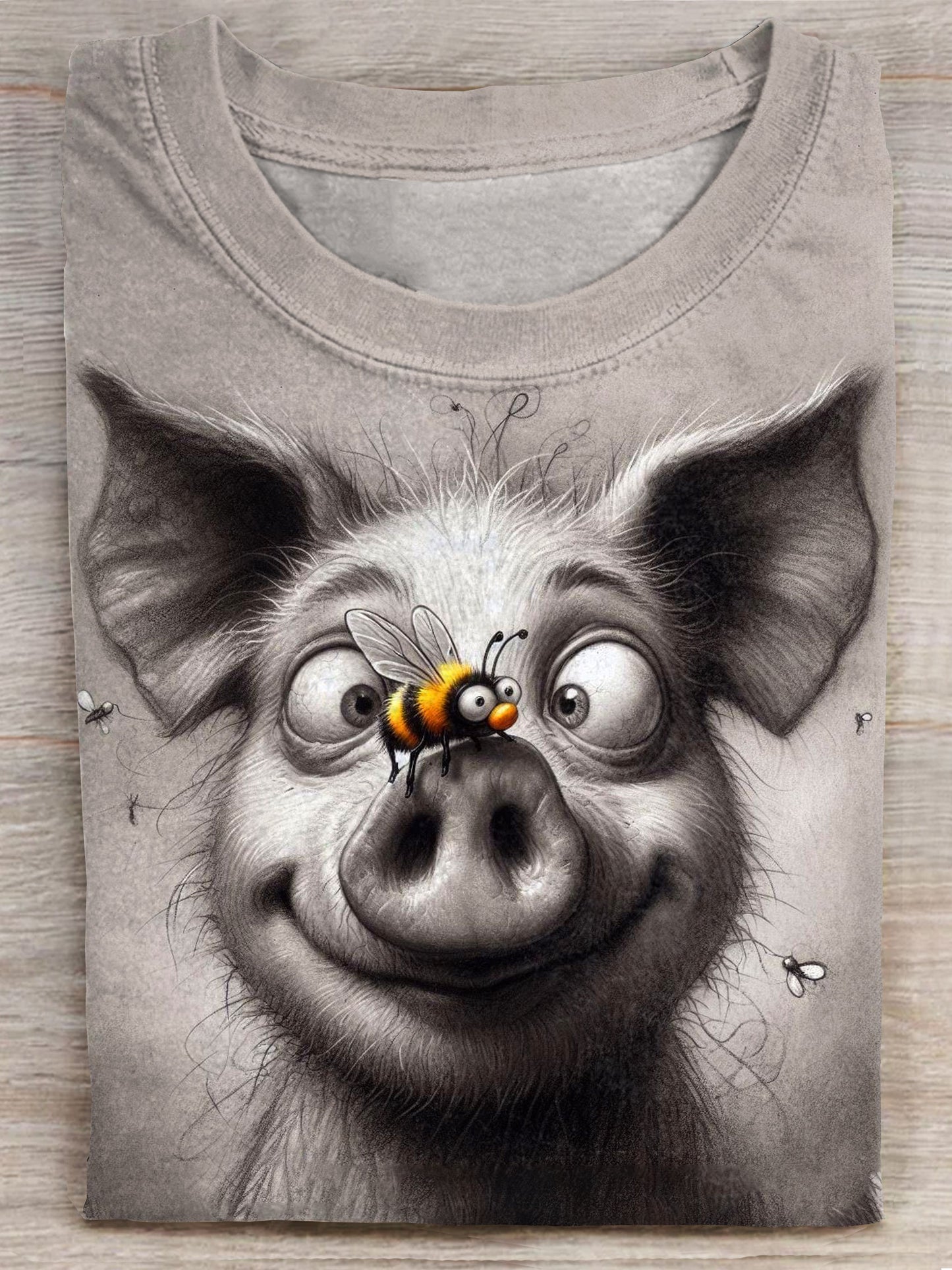 Bee Kind Pig Art Print Unisex Tee
