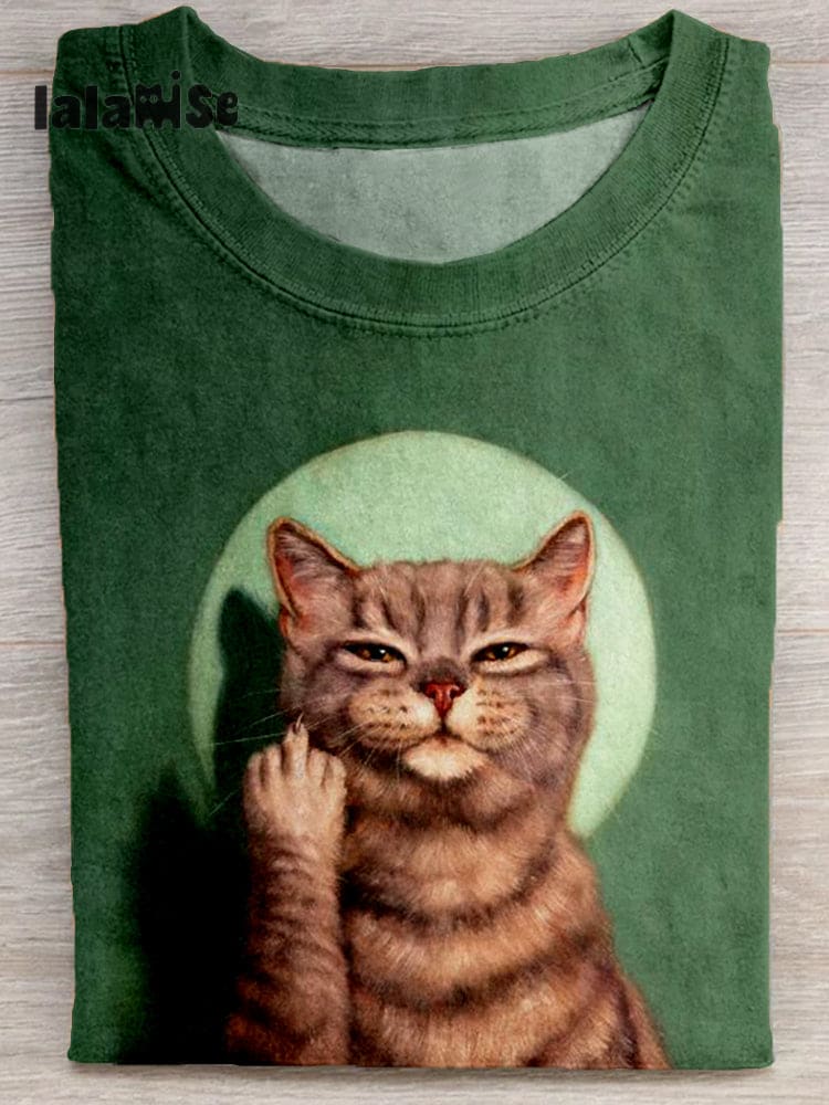 Good Morning To You Funny Cat Art Casual Unisex Tee