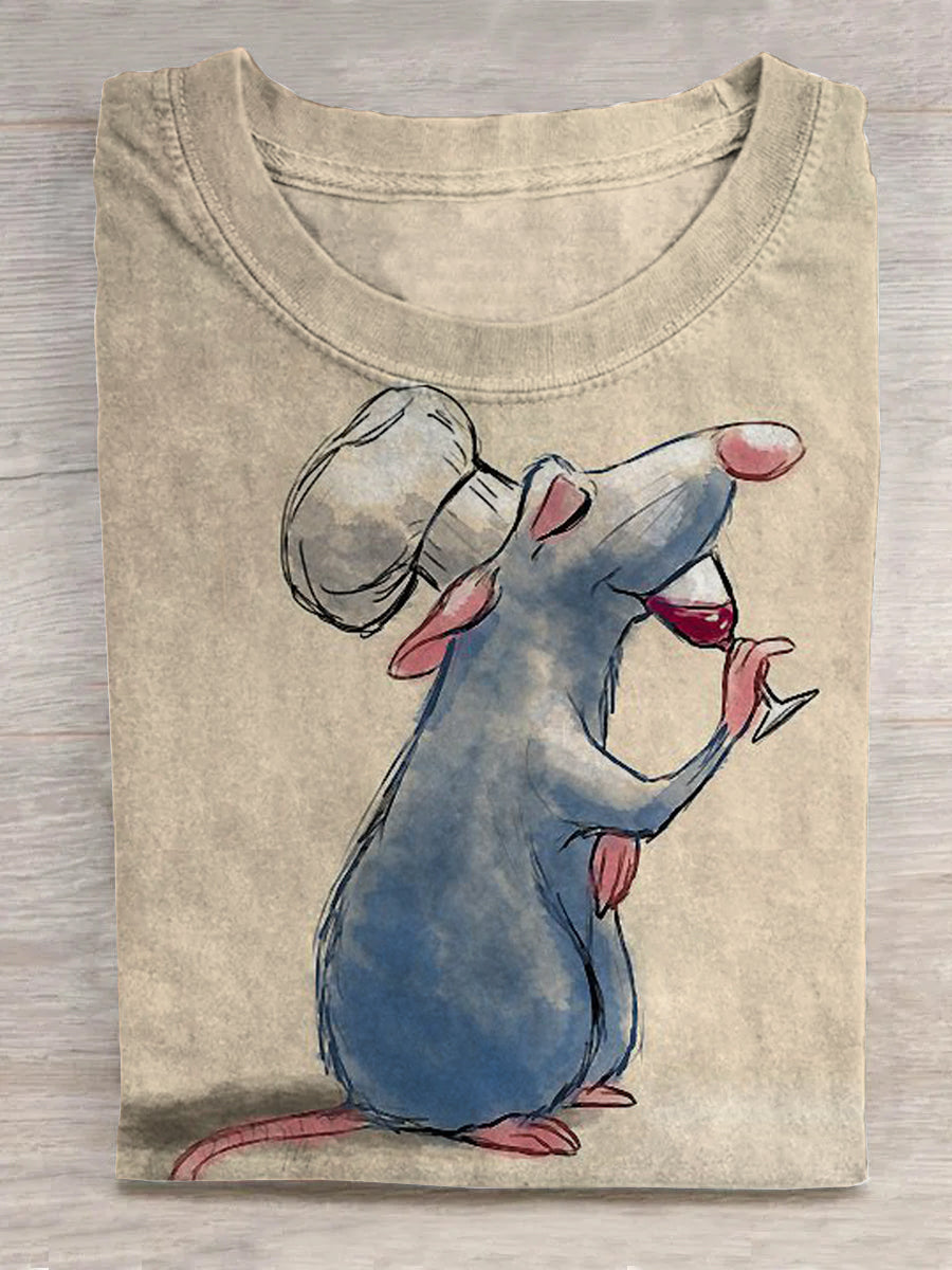 Chef Mouse Drinking Unisex Tee