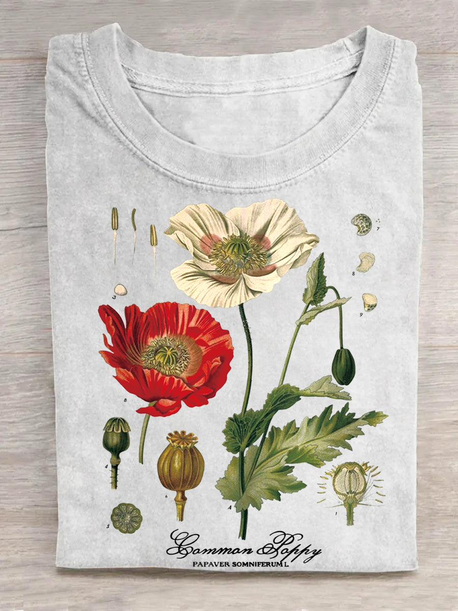 Vintage Poppy Unisex Tee