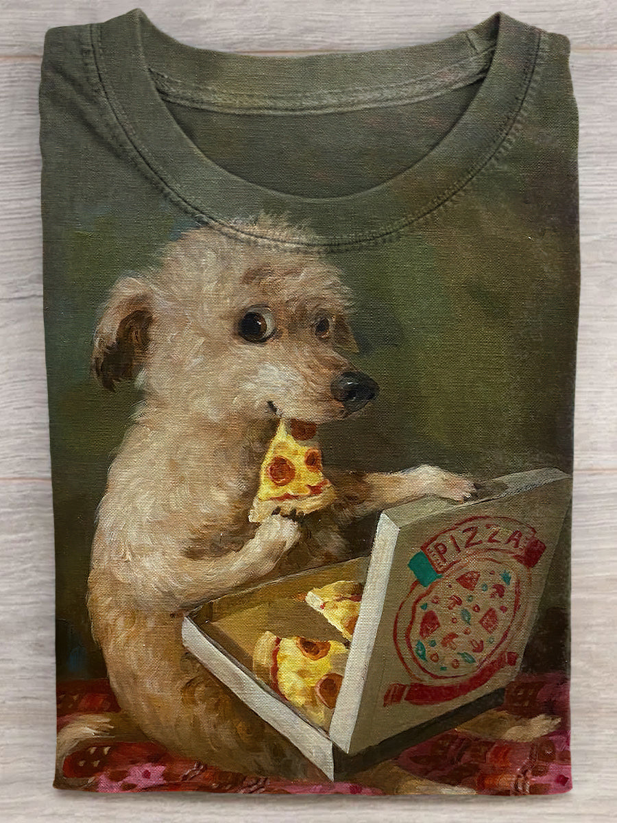 Pizza Lover Dog Unisex Tee