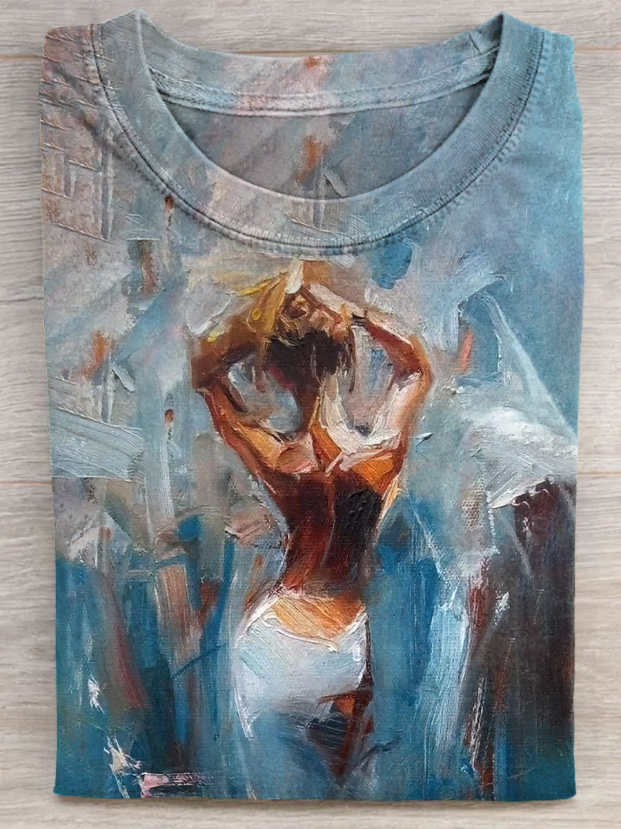 Elegant Woman Back Art Print Unisex Tee