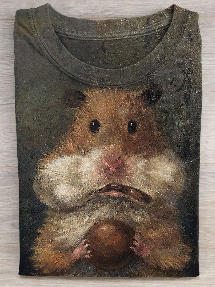 Eating Nuts Hamster Unisex Tee