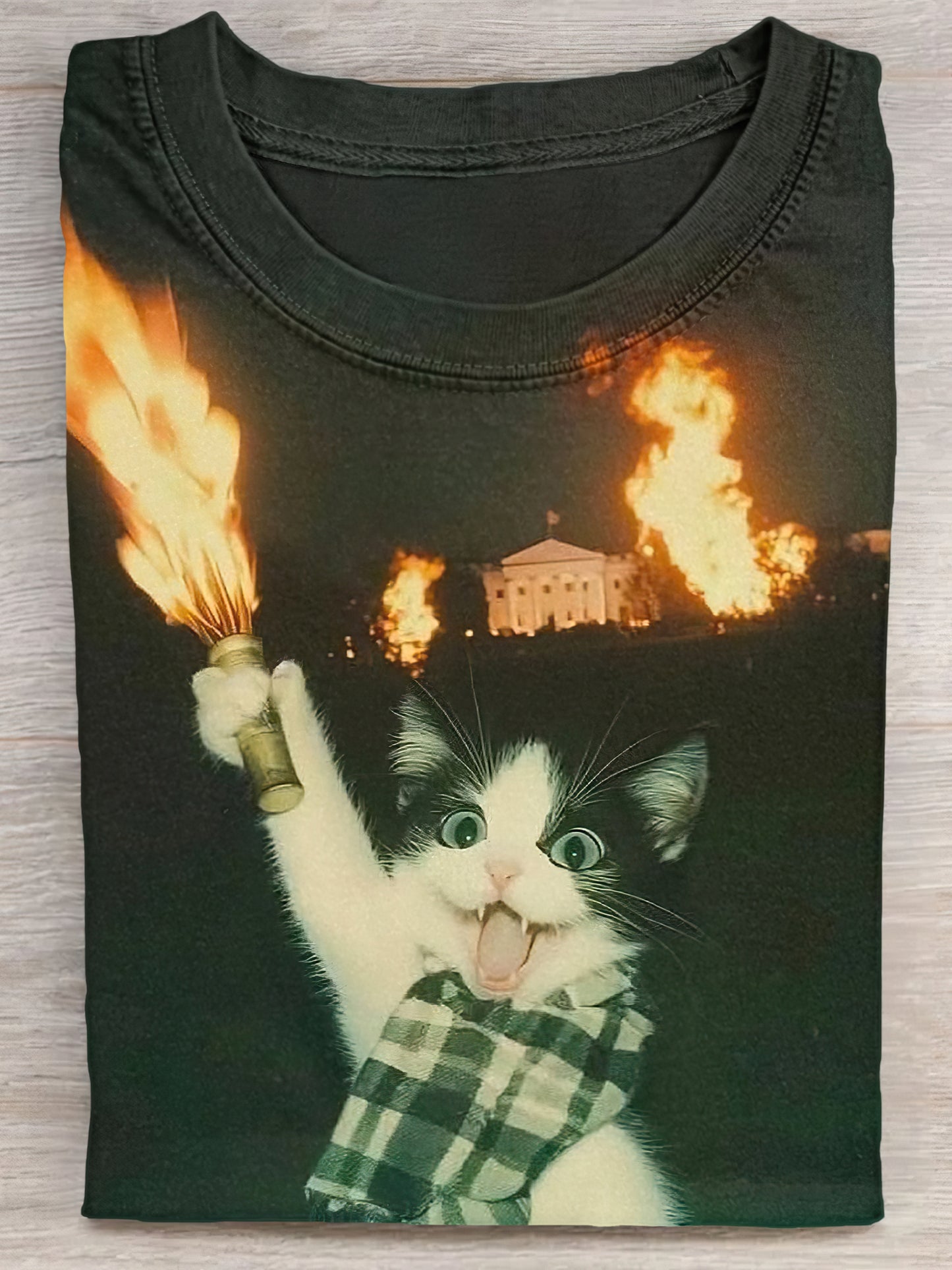 Interesting Cat Art Print Unisex Tee