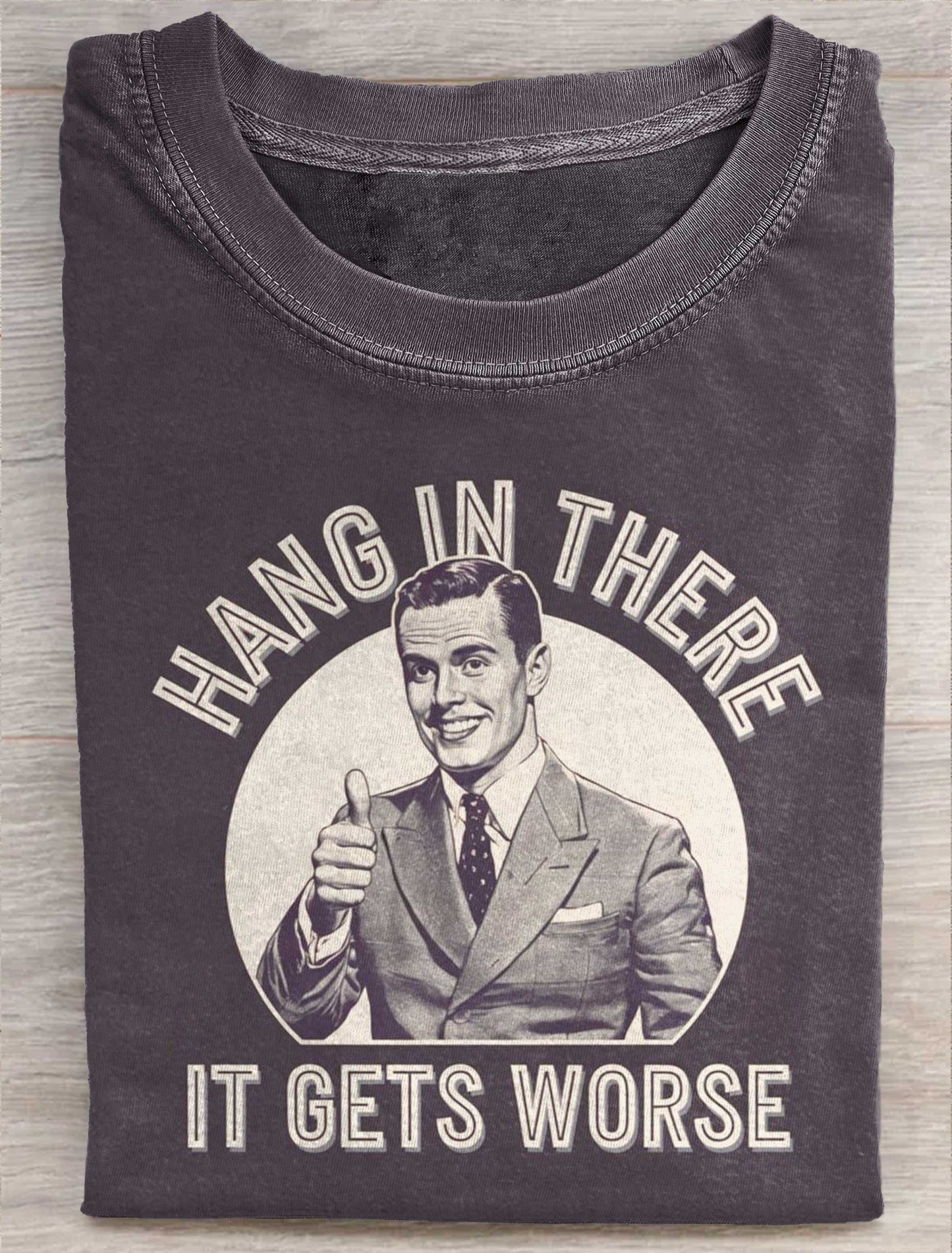 Unisex Hang In There Funny Art Print Casual Tee