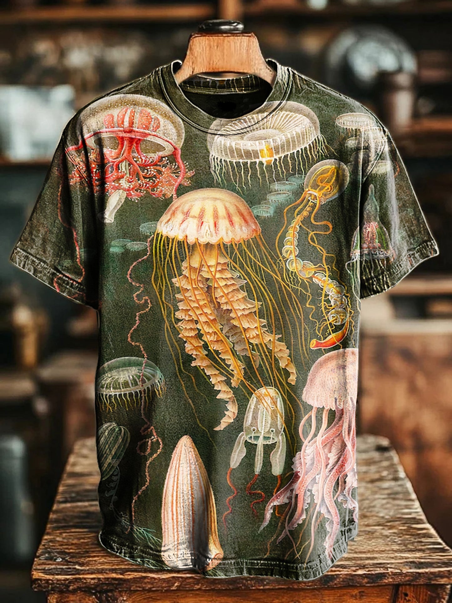 Jelly Fish Art Print Short Sleeve Unisex Tee