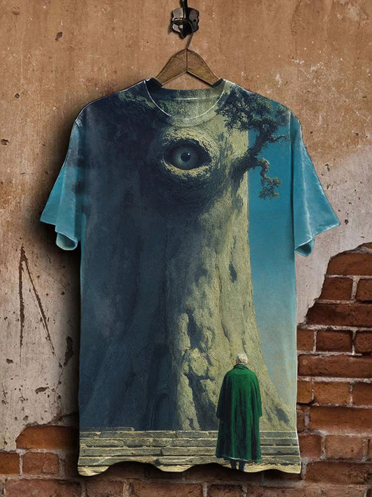 Unisex A Tree With Eyes Print Tee