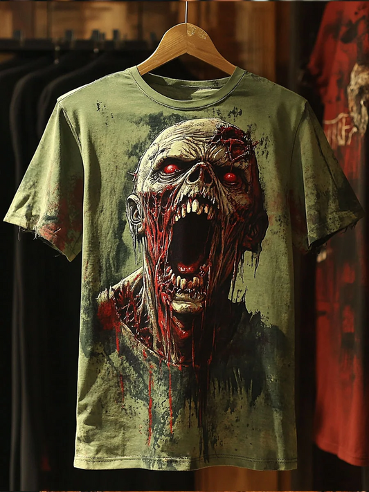 Unisex Horror Print Casual Print Tee