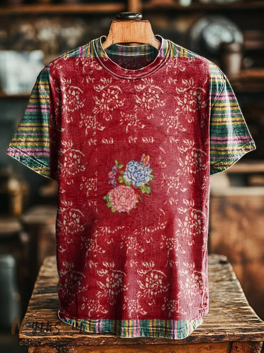 Unisex Bohemian Floral Art Casual Tee