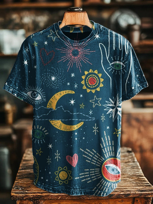 Unisex Retro Ethnic Pattern Geometric Tee