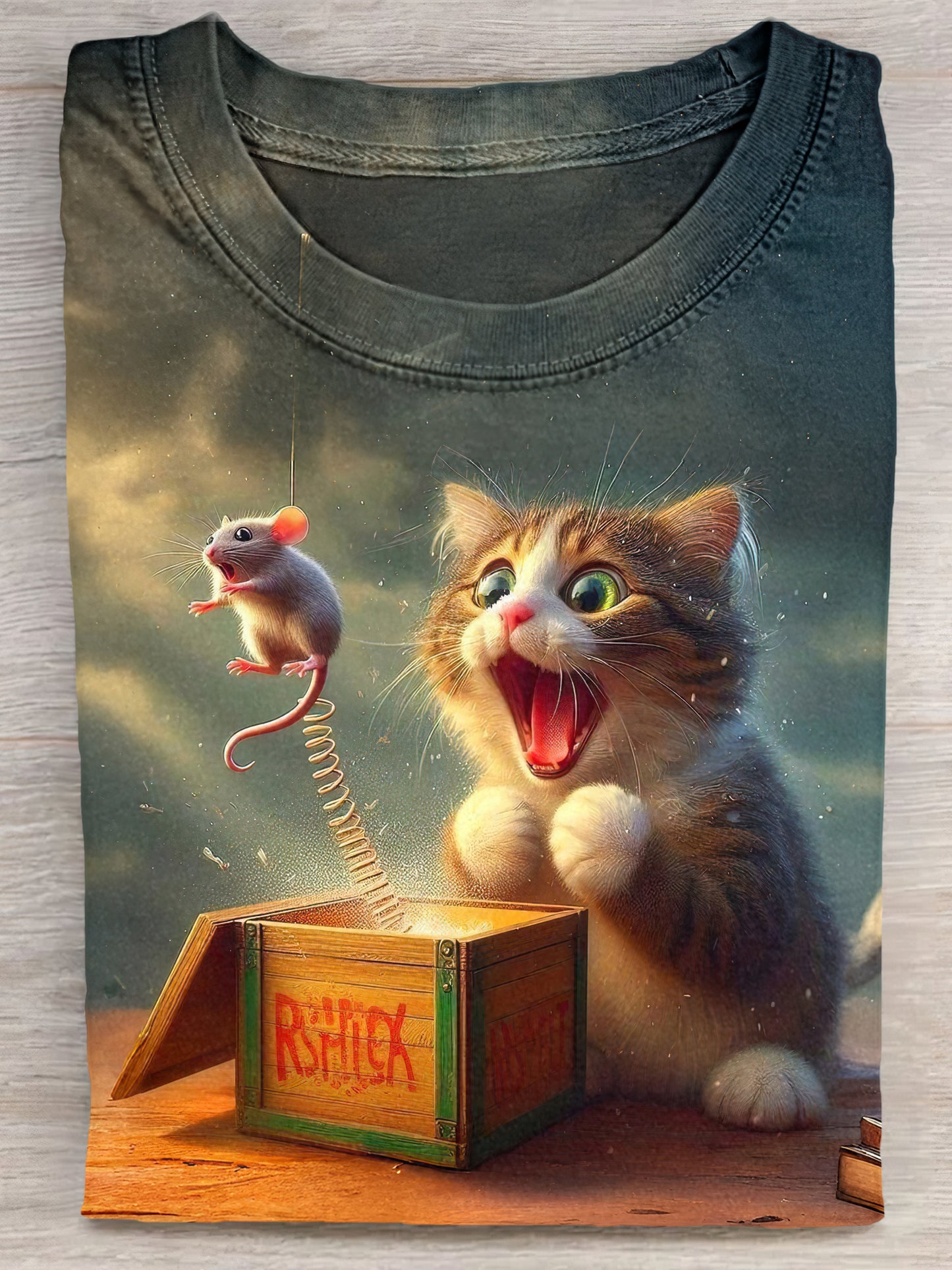 Funny Cat's Surprise Box Unisex Tee