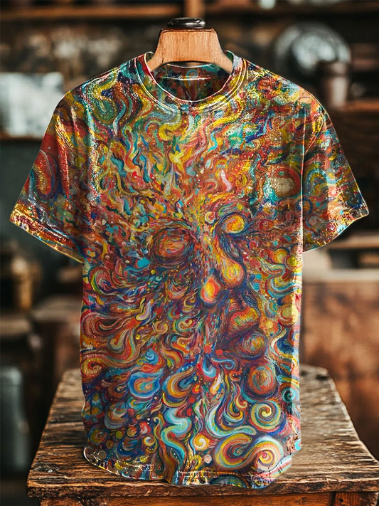 Unisex Colorful Abstract Art Print Tee