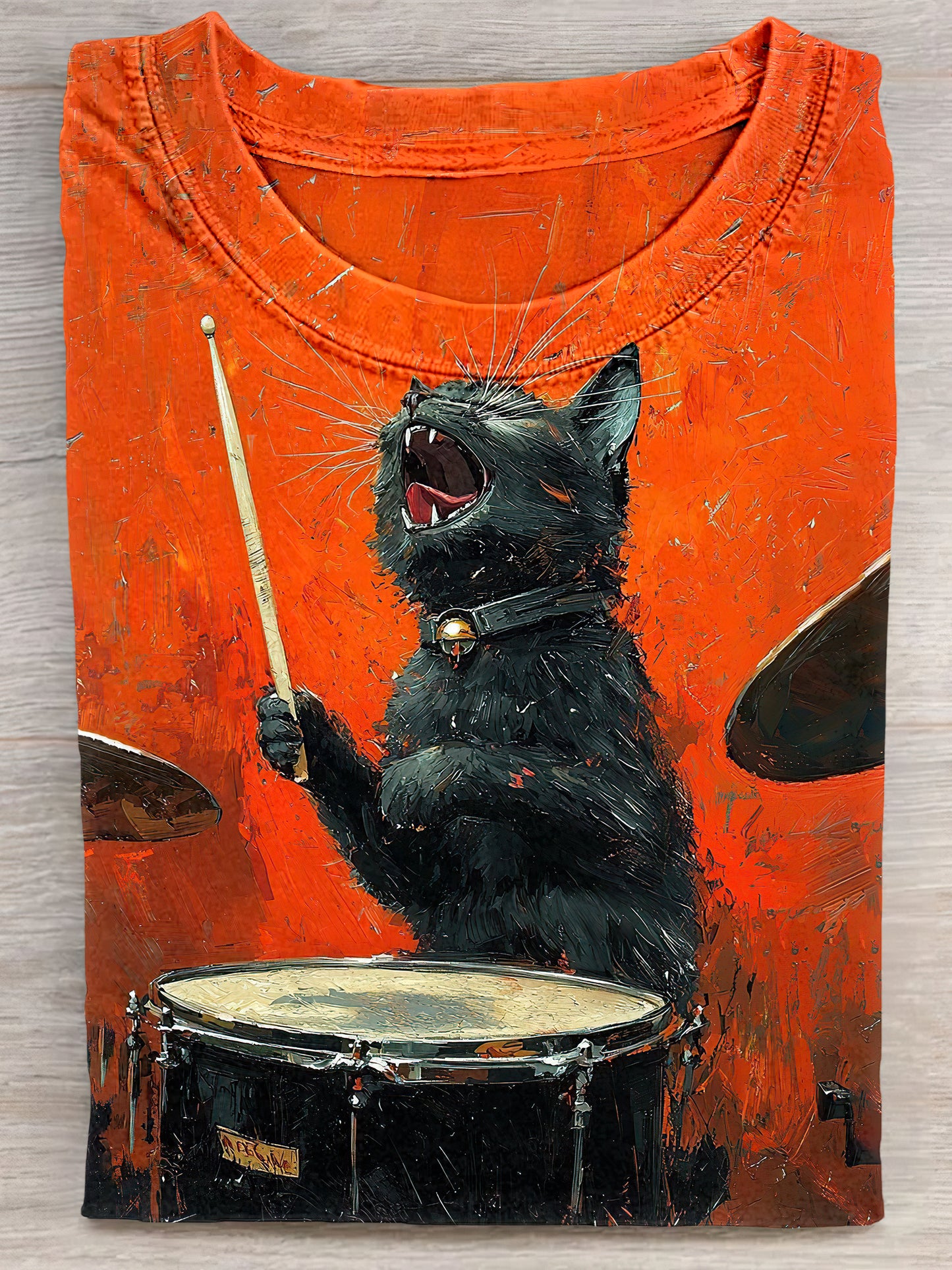 Drumming Cat Unisex Tee