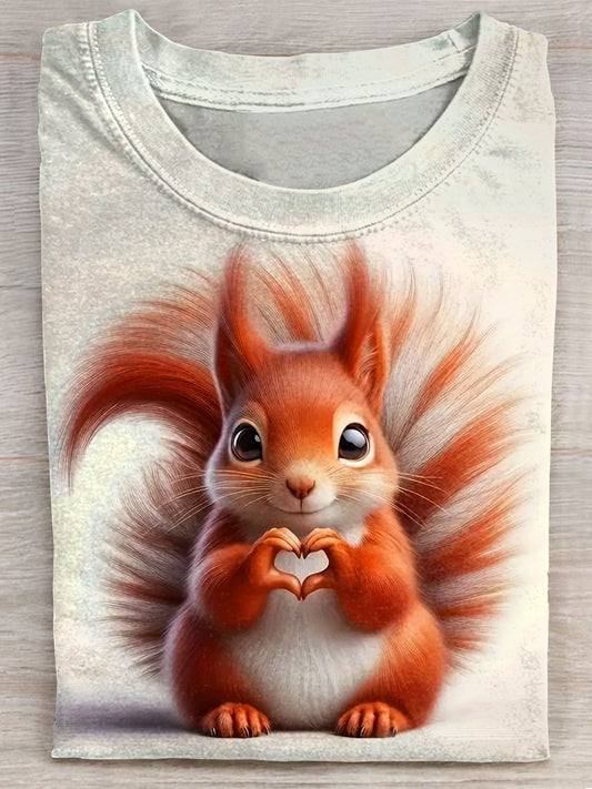 Cute Squirrel Art Print Unisex Tee
