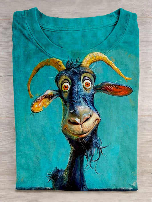 Happy Sheep Art Print Unisex Tee