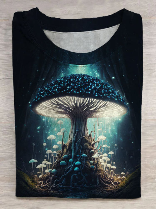 Mushroom Art Abstract Print Unisex Tee