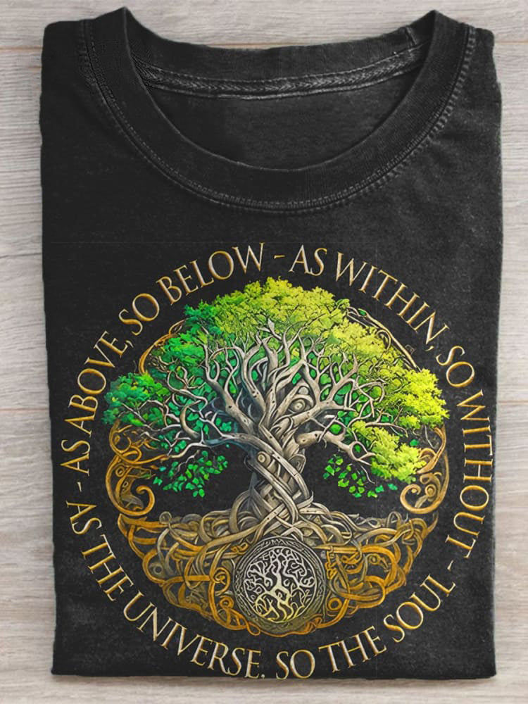 Green Tree of Life Forest Art Print Unisex Tee