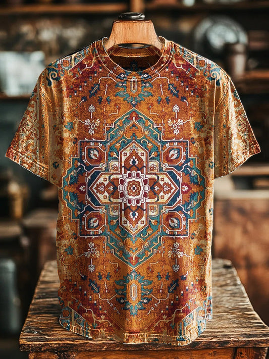 Unisex Vintage Colorful Ethnic Casual Tee
