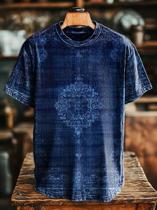 Retro Ethnic Printed Casual Unisex Tee
