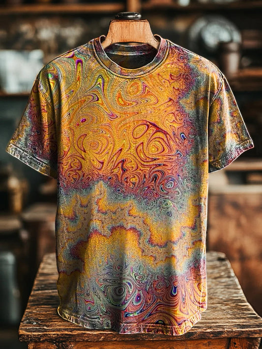 Vintage Abstract Texture Art Print Unisex Tee
