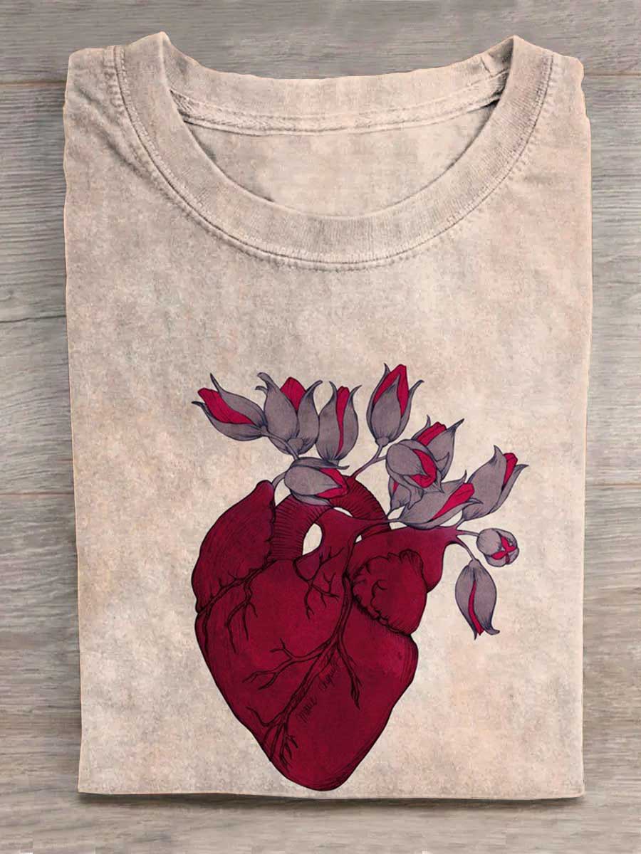 Heart Grows Flowers Unisex Tee