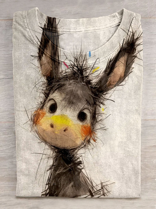 Cute Donkey Art Print Unisex Tee