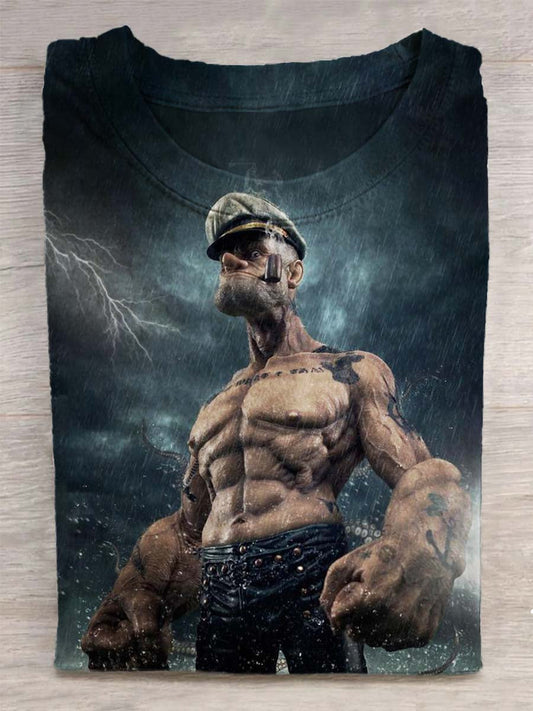Unisex Popeye Abstract Print Design Unisex Tee
