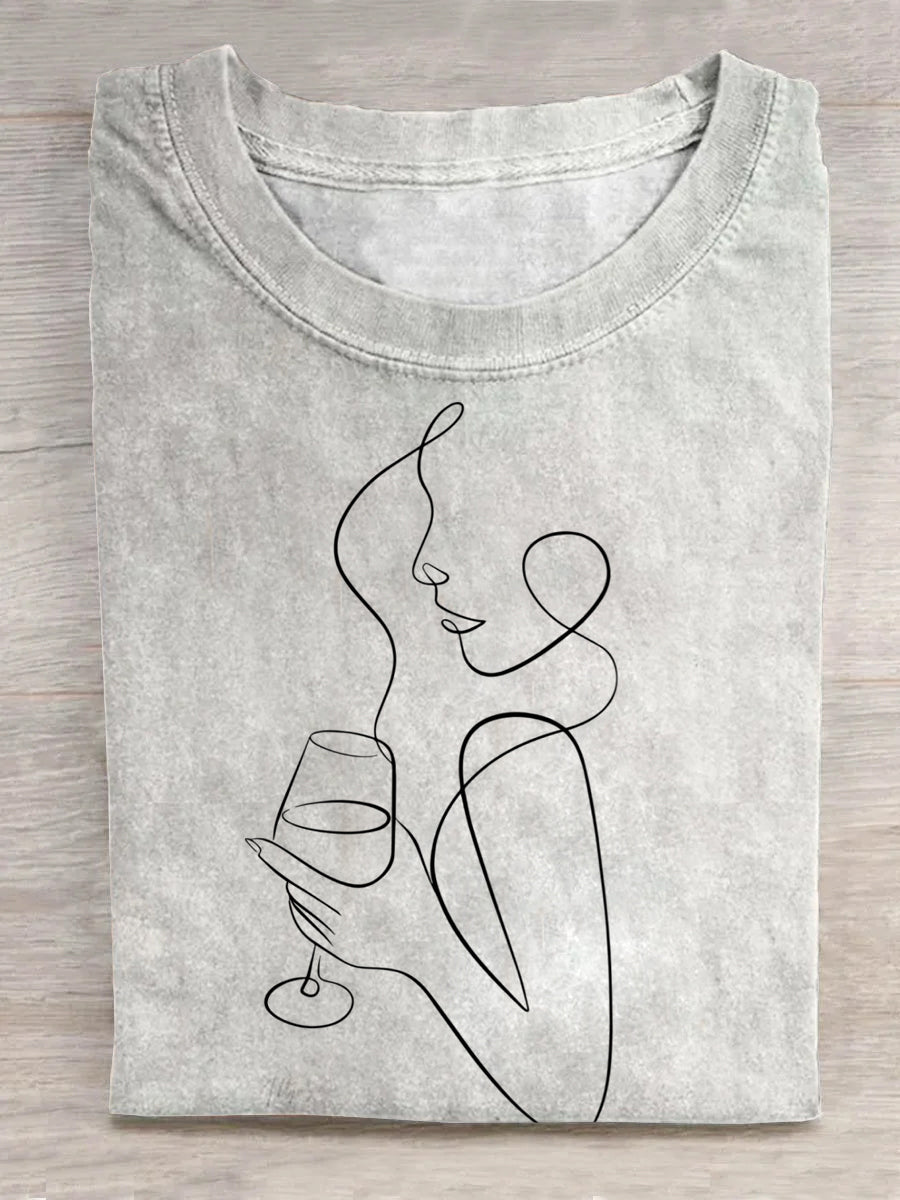 Woman Tasting Red Wine Unisex Tee