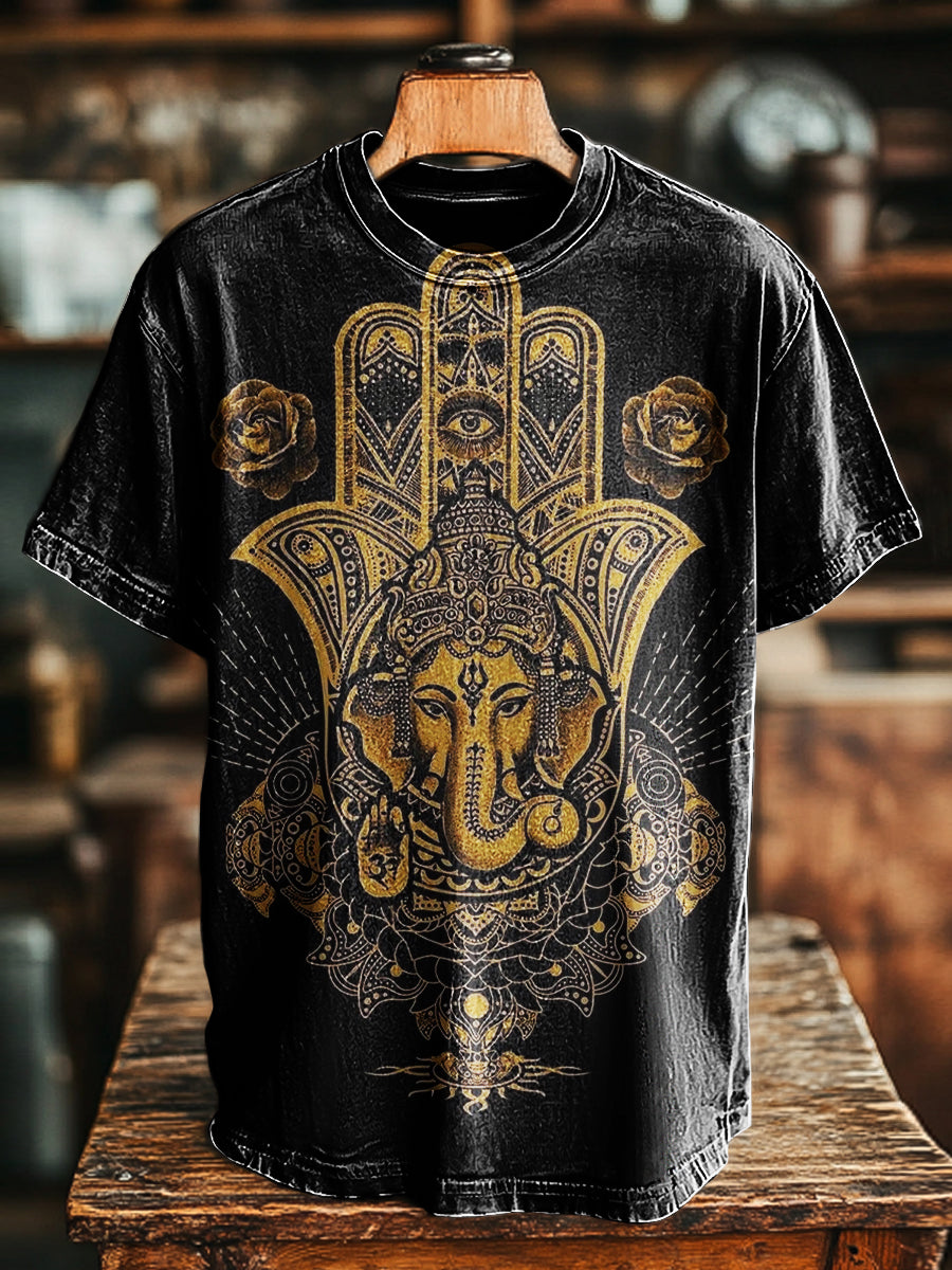 Vintage Elephant Head God Print Unisex Tee