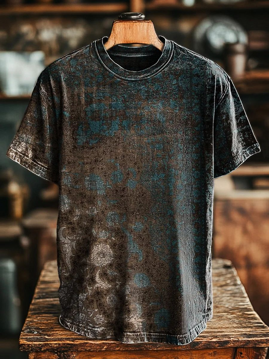 Unisex Vintage Abstract Ethnic Floral  Casual Tee