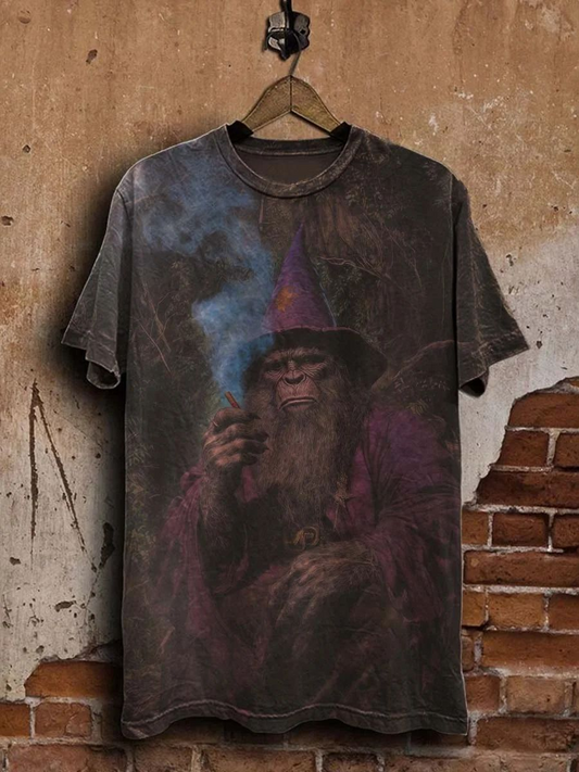 Unisex Dark Fantasy Art Print Casual Tee