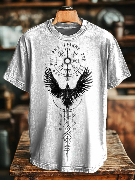 Unisex Vintage Eagle Character Print Casual Tee