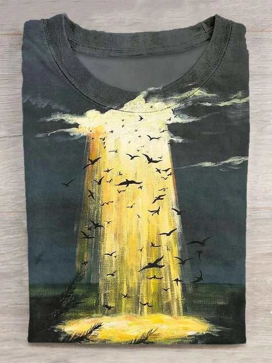 Unisex Mysterious Printed Vintage Fashion Tee