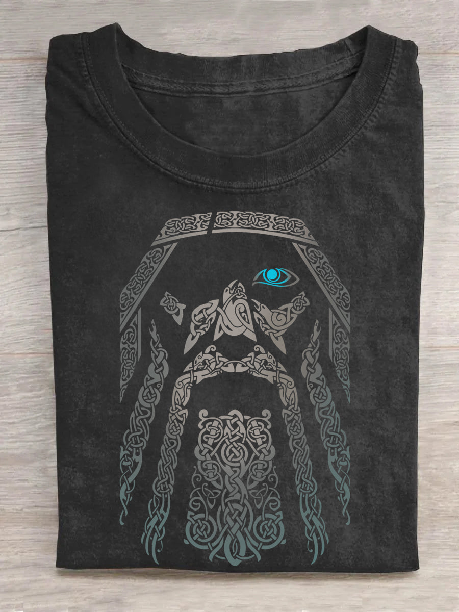 Viking Face Print Classic Unisex Tee