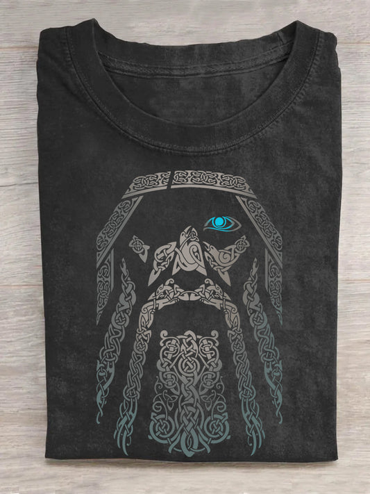 Viking Face Print Classic Unisex Tee