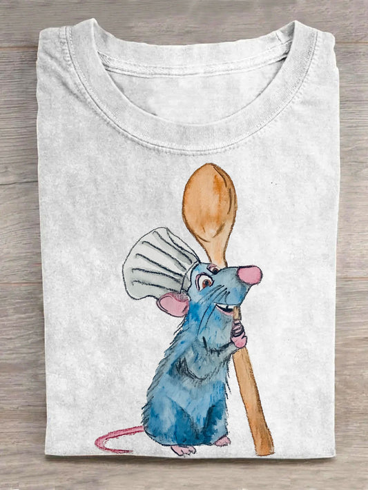 Mouse Chef with A Spoon Unisex Tee